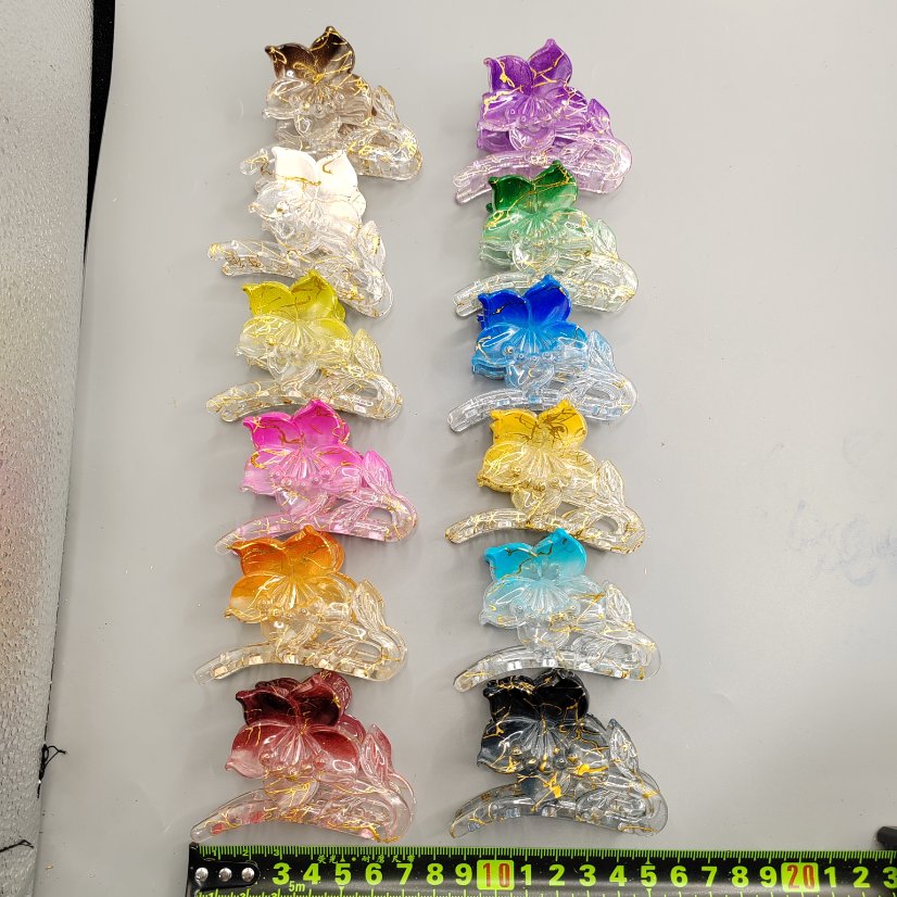 Claw clip Rubber 6-Color Single Flower