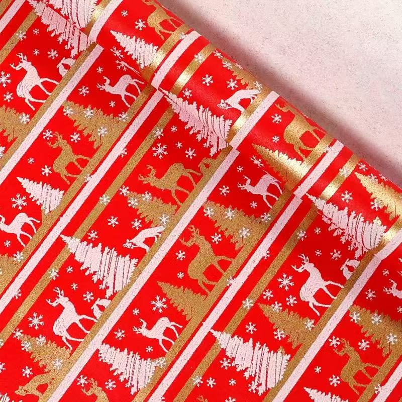 Christmas gift wrapping paper Gold & Silver Metallic Christmas Gift Wrapping Paper