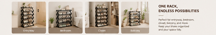 Multi‑tier Foldable Shoe Rack Folding Shoe Rack