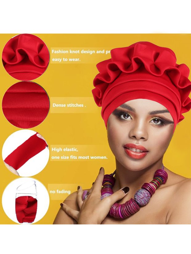 Gele African Gele Headwrap for Women | Bold Dramatic Design for Wedding Ceremony & Party Occasions