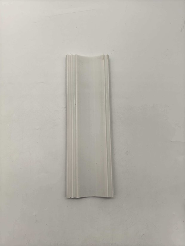 cornice PS Double Vertical Strip Curved Recessed Wall Panel, White Decorative Slat