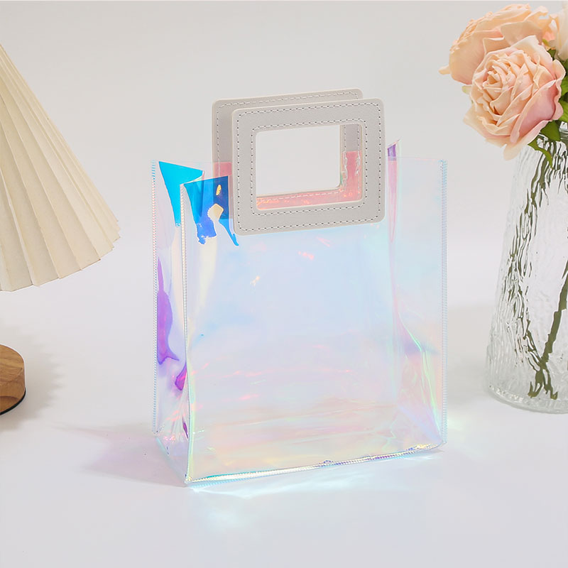 Clear Tote Bag Laser-finish tote bag with tubular trim