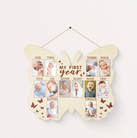 Infant Baptism Wooden Newborn Commemorative Photo Frame