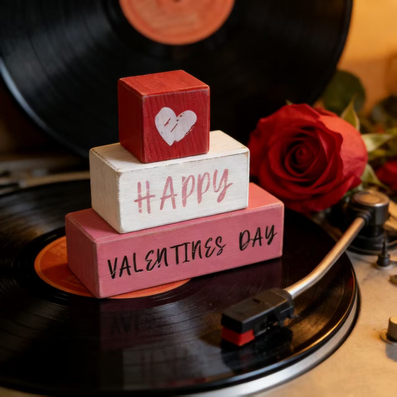 Holidays, gifts Wooden Block Ornament Valentine's Day Romantic Limited Edition