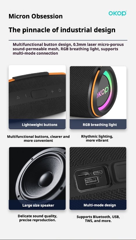 Portable Outdoor Bluetooth Speaker KP-810 Portable wireless bluetooth speaker