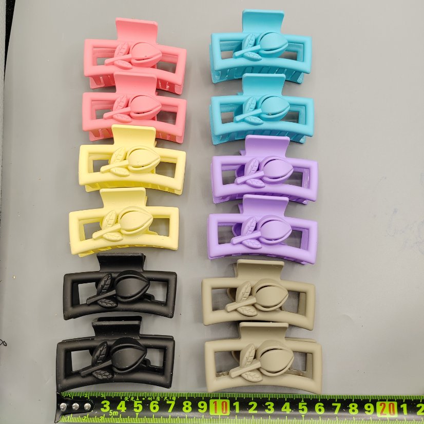 Claw clip Square Single Flower