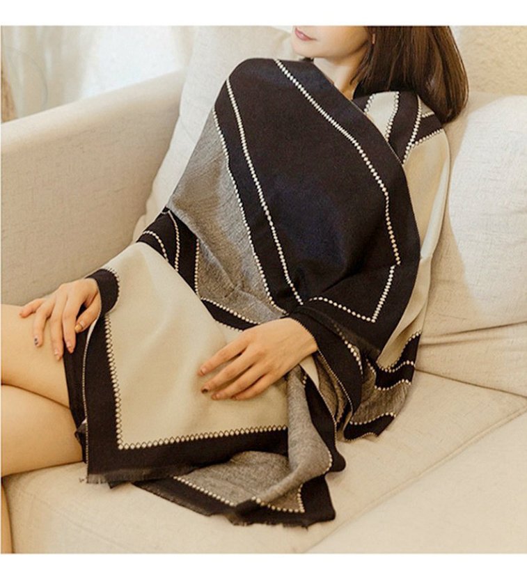 Faux Cashmere Scarves Faux Cashmere Jacquard Scarf and Shawl