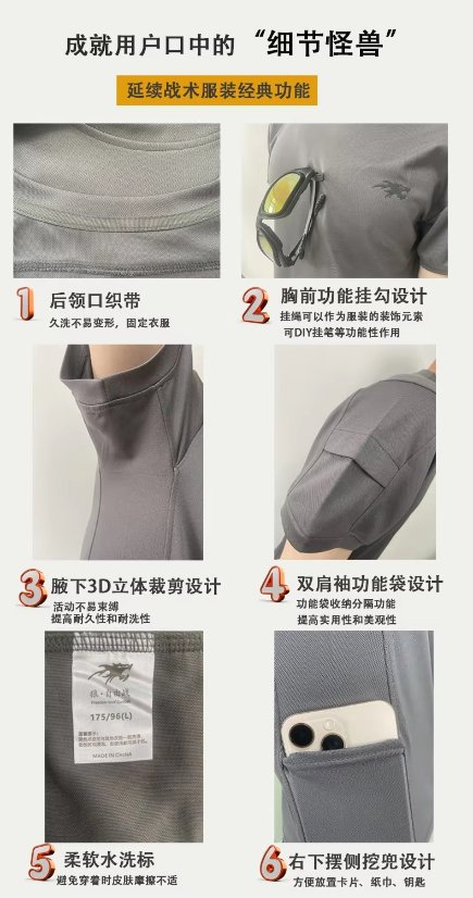 Sports & Outdoor T-shirts New Cooling Quick-Dry Three-Proof Tactical T-Shirt – Outdoor Military Training Breathable Abrasion-Resistant Men's Sports Short-Sleeve