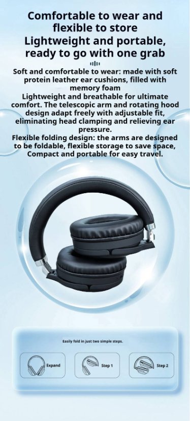 Over-Ear Headphones KP-H103 Wireless Bluetooth Speaker