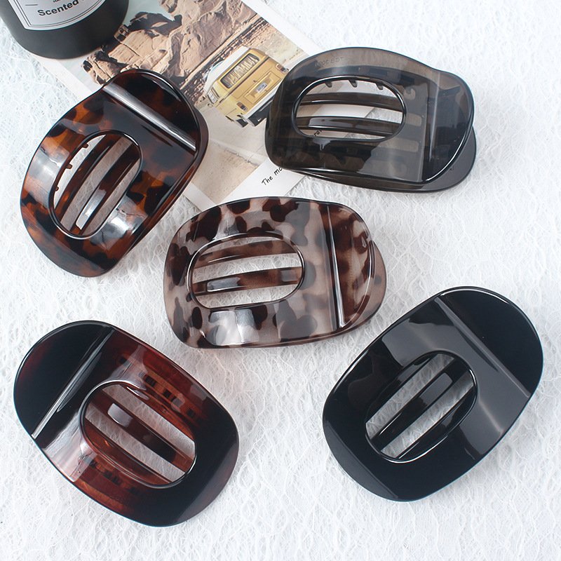 Snap Clip New Style Oval Claw Clip for Women, Non-Pressure Arc Duckbill Clip, Elegant Updo Hair Clip