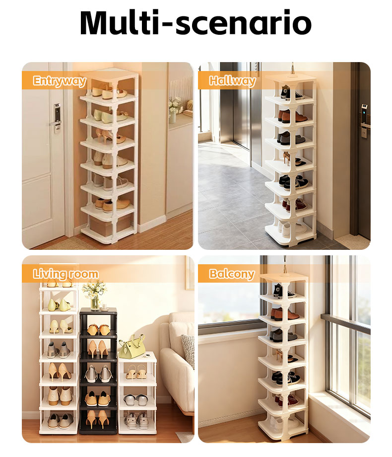 Narrow Shoe Rack Vertical Narrow Shoe Organizer