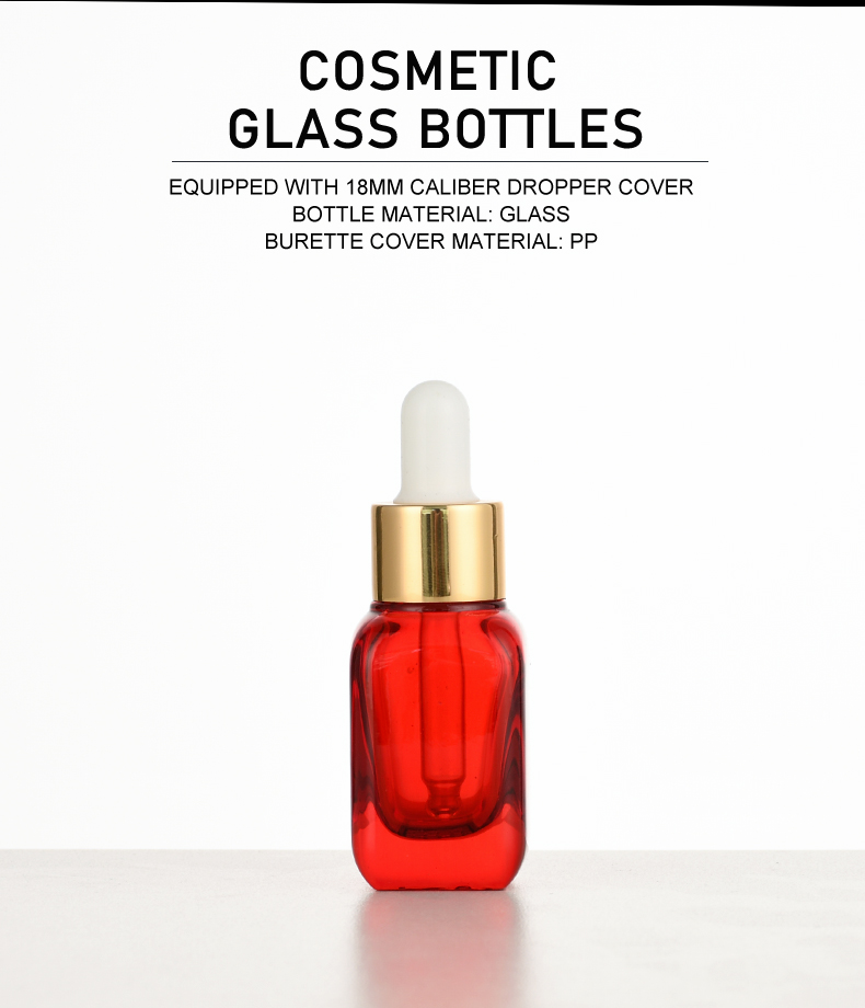 frasco cuentagotas 10ml Red Glass Dropper Bottle for Essential Oil