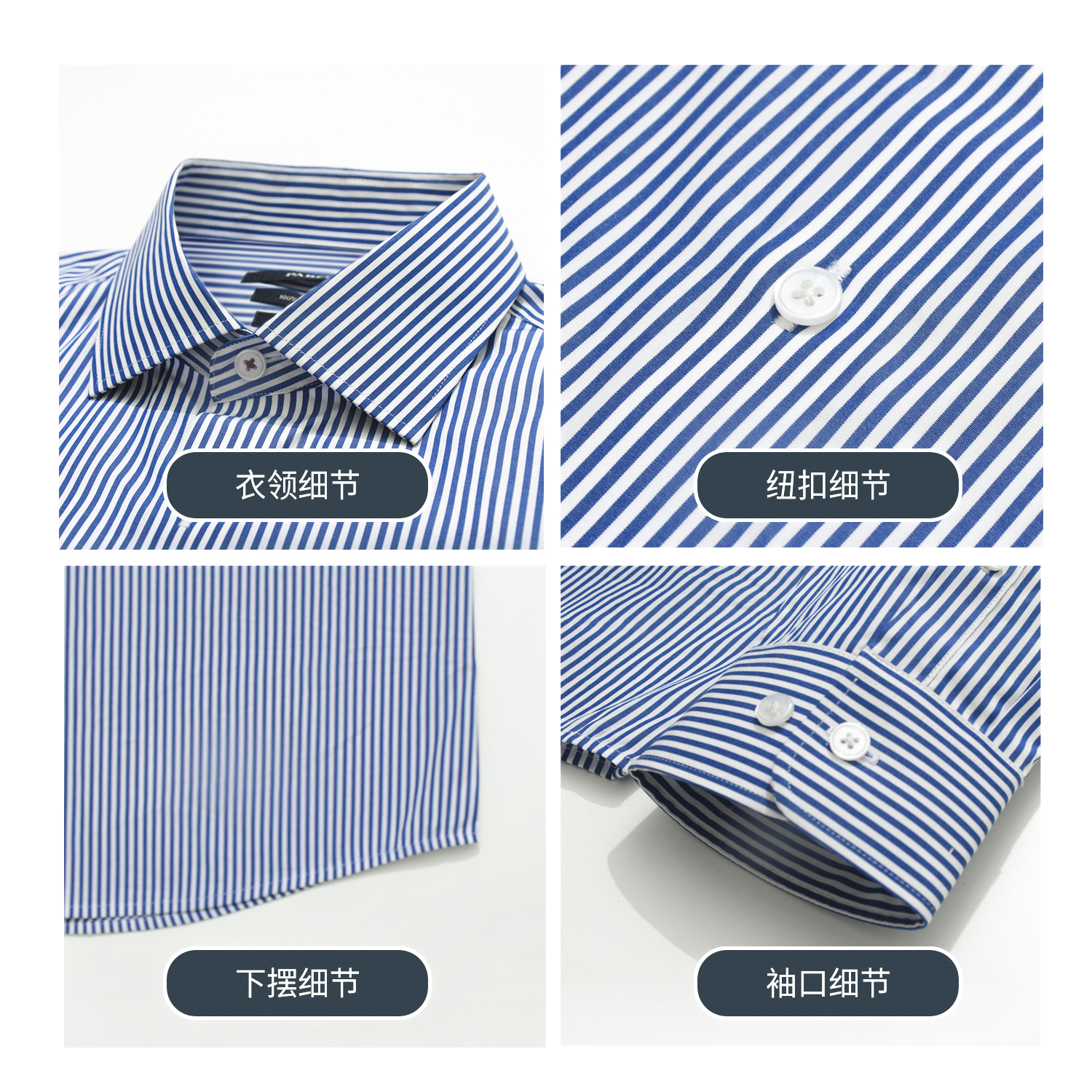Uniform Shirts Men's striped formal shirt in premium Testa fabric