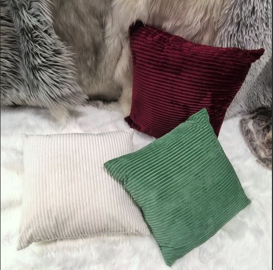 Home Textiles, Cushions & Covers Striped Flannel Cushion Cover