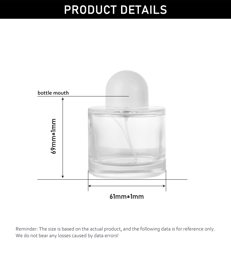 frasco de perfume 30ml / 50ml / 100ml Multi-Size Cute & Chunky Perfume Bottle