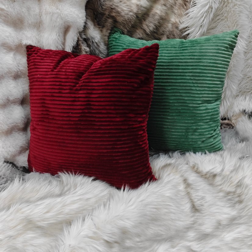 Home Textiles, Cushions & Covers Striped Flannel Cushion Cover