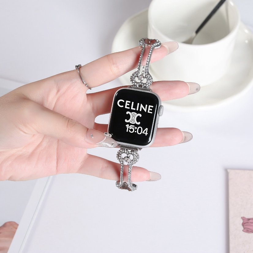 Watch strap Bone Hollow Rhinestone Strap for Apple Watch All Series