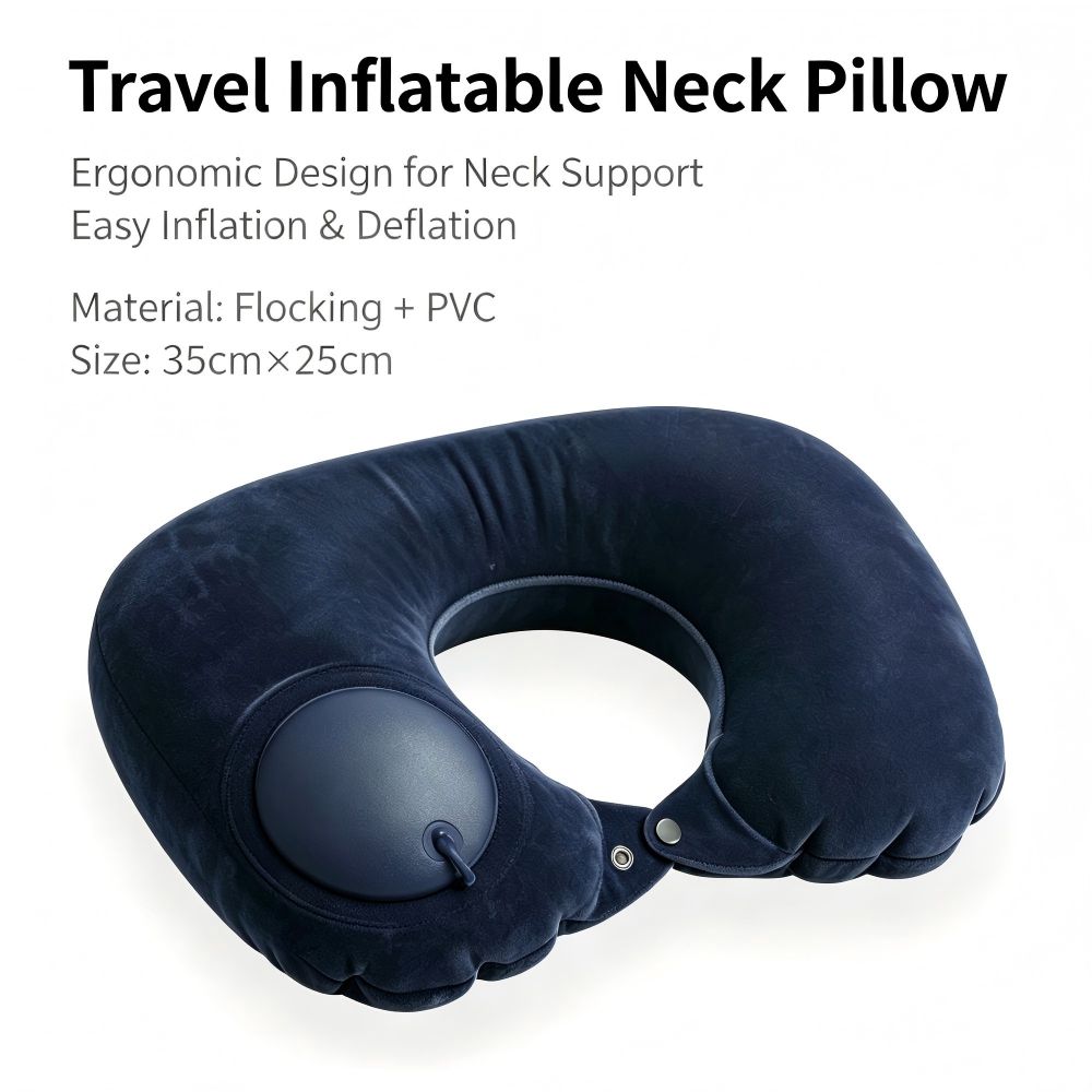 U-shaped pillow Flocked Inflatable Pillow