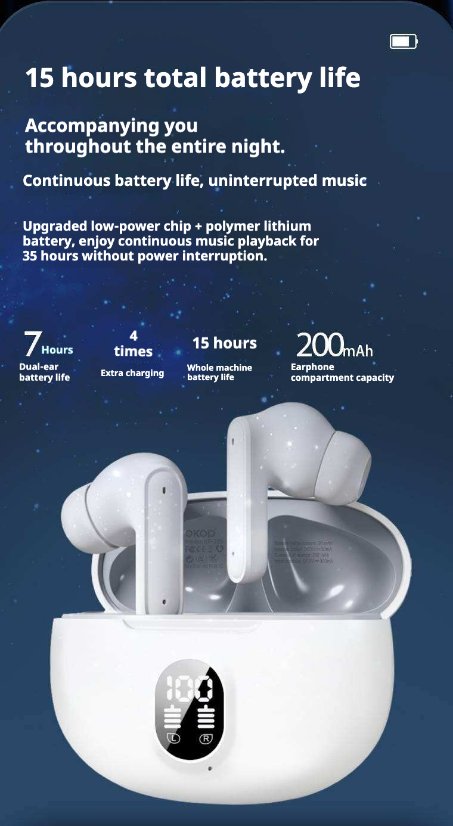 TWS Earbuds KP-205 Wireless Bluetooth in-ear earbuds