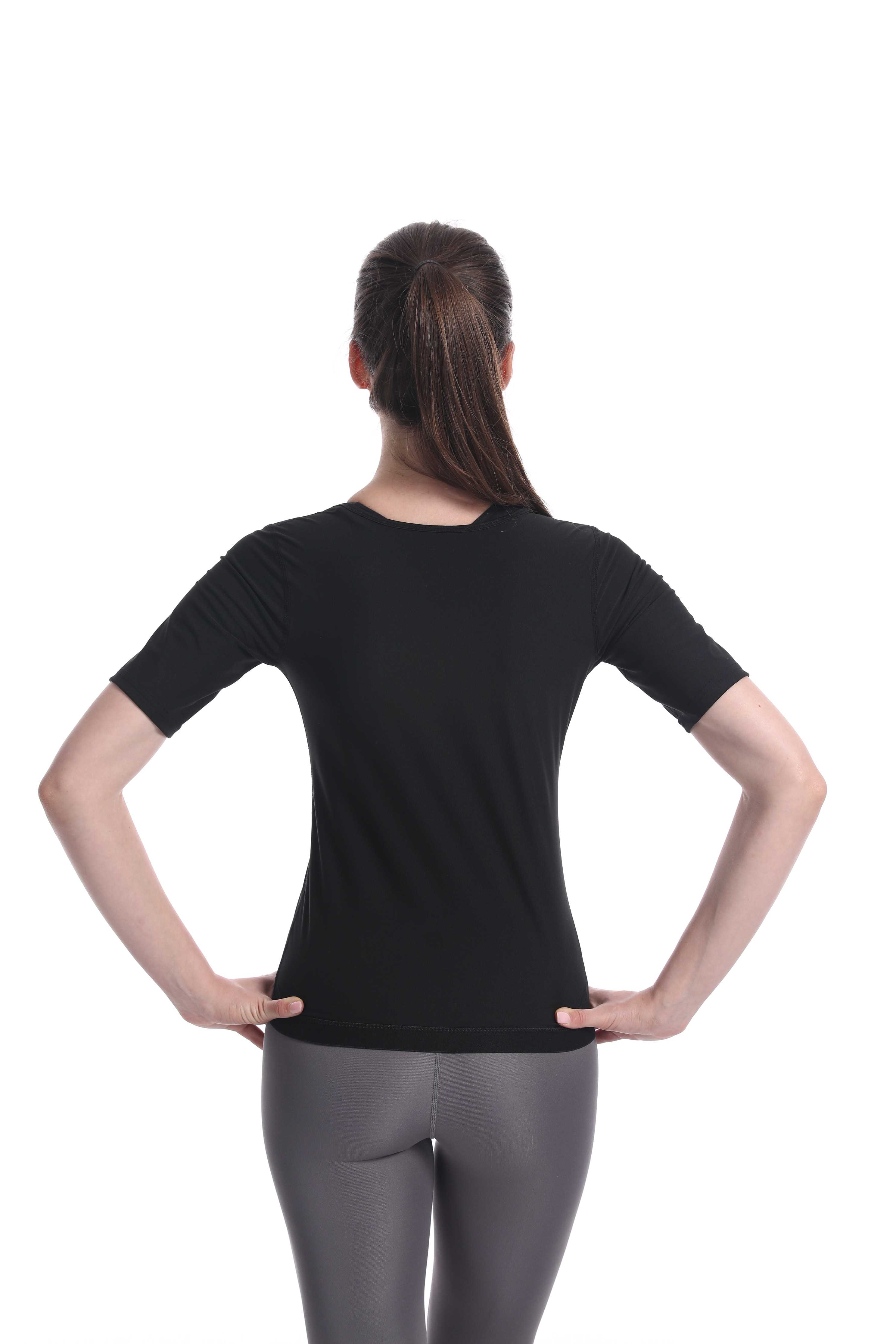 Activewear Women's Zip Front Short Sleeve Top