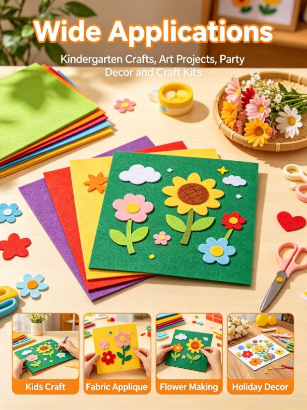 DIY Craft Materials Polyester Nonwoven Fabric Sheets