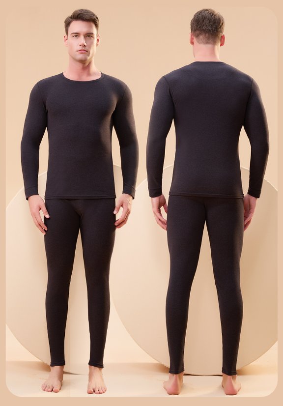 Thermal Underwear 260g Ribbed Thermal Underwear Set for Men and Women