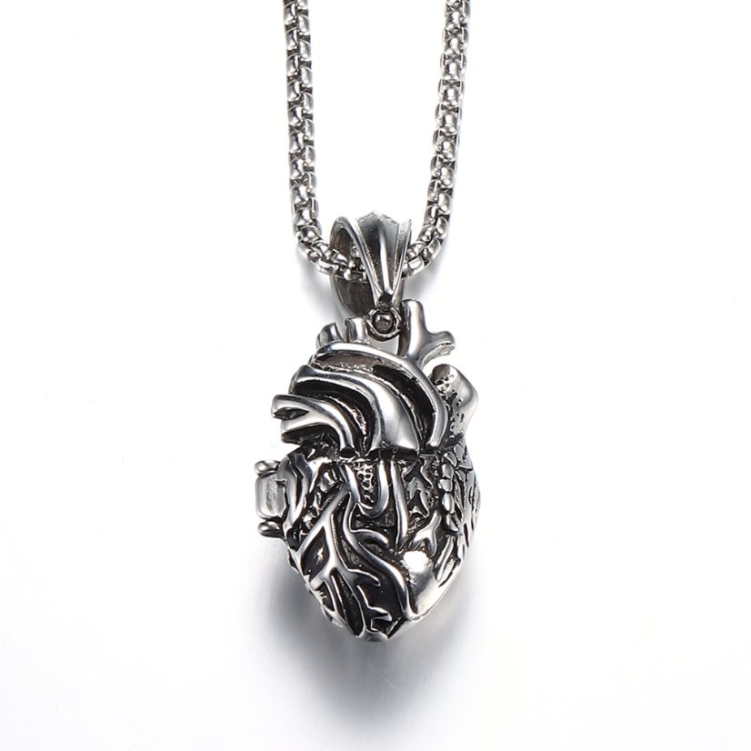 Pendants Heart Stainless Steel Open Necklace