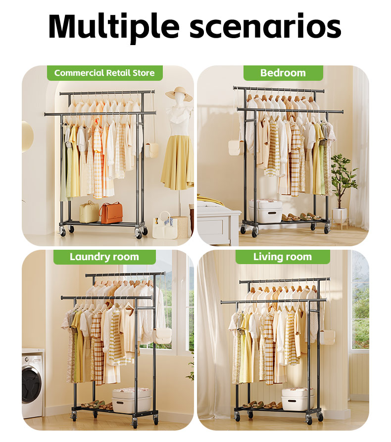 Garment Rack Double Rail Garment Rack