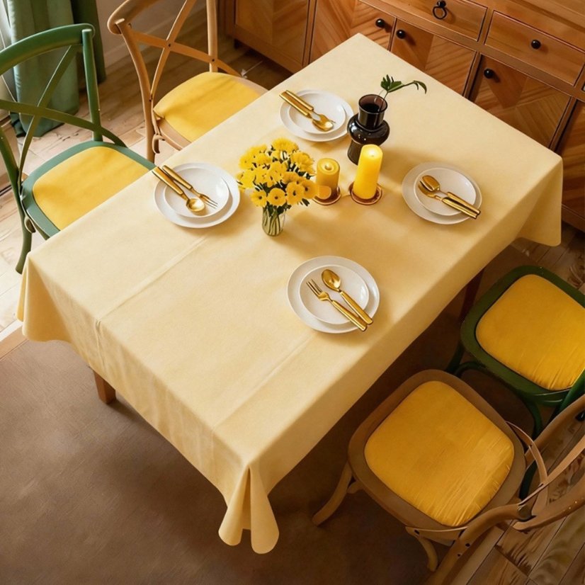 Party Supplies Disposable Plastic Solid-Color Tablecloth