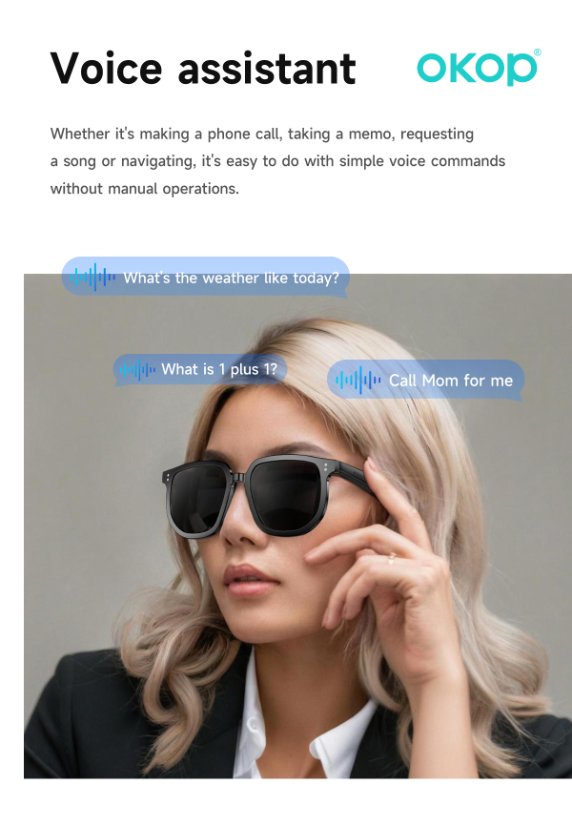 Smart glasses KP-Y104 Smart AI Bluetooth Sunglasses