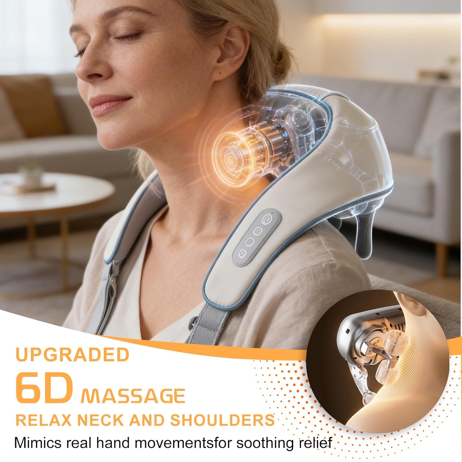 Neck Massager 4D Deep Tissue Kneading Neck Massager