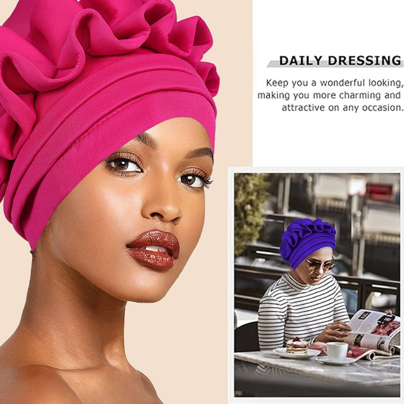 Gele Bold Style Wavy Floral Headscarf
