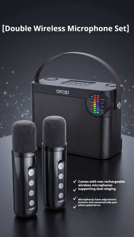 Karaoke Speaker System KP-K09 Wireless Bluetooth Karaoke Microphone and Speaker