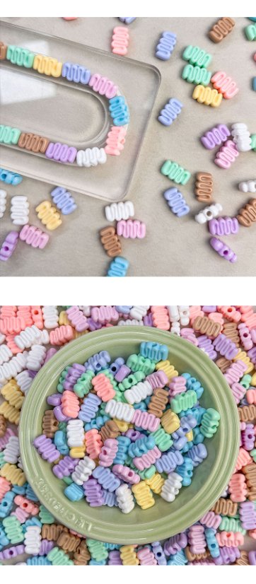 Solid Color Acrylic Beads cheese sticks beads