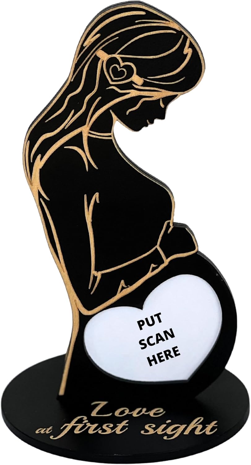 Infant Baptism Baby Ultrasound Test B-Scan Commemorative Black