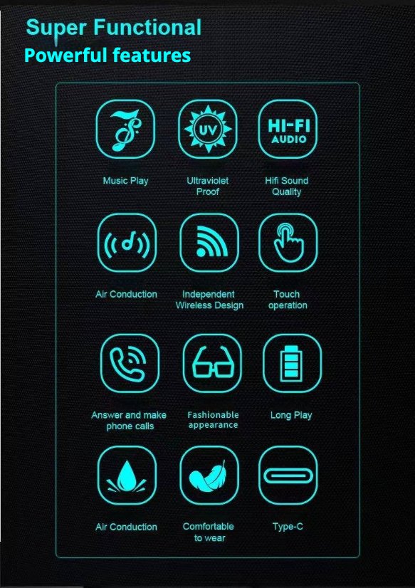 Smart glasses KP-Y102 Smart bluetooth grasses