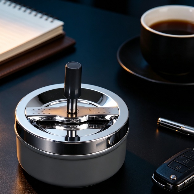 Ashtrays Rot‑ashtray operated by finger pressing and twisting