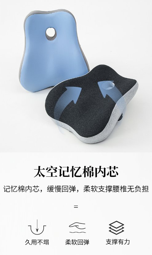 Cushion Lumbar Support Cushion with Hole