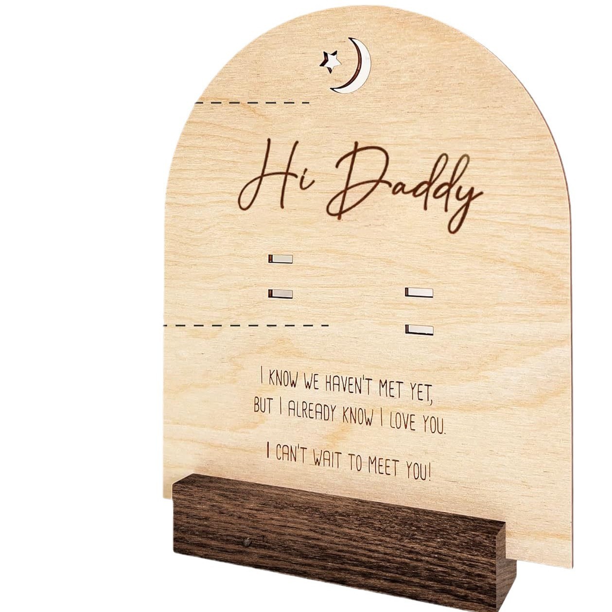 Infant Baptism Creative Wooden Pregnancy Test Commemorative Ornament Photo Frame