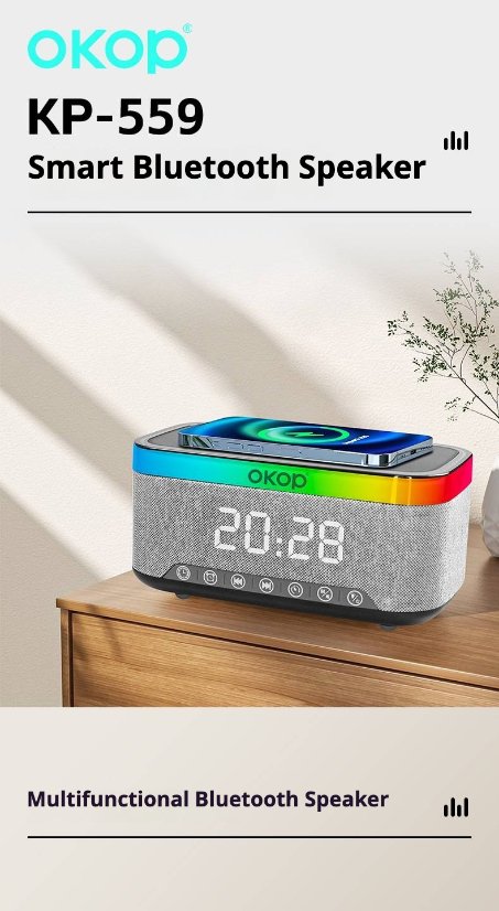 Wireless Charging Bluetooth Speaker KP-559 Wireless Charging Bluetooth Speaker