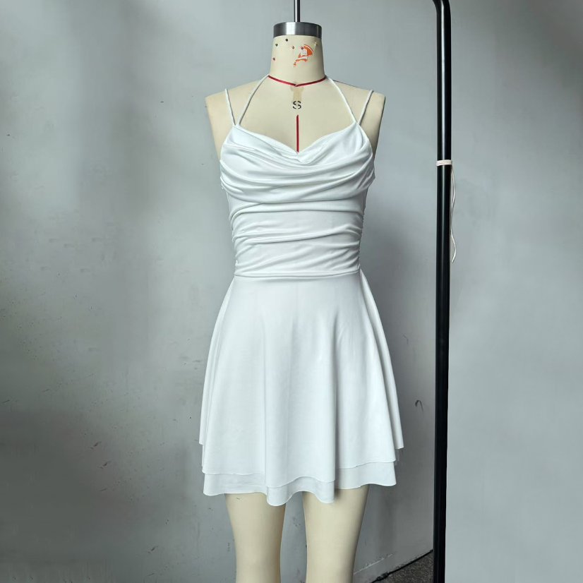 Dresses 6658 Ruched Cowl-Neck Camisole Dress
