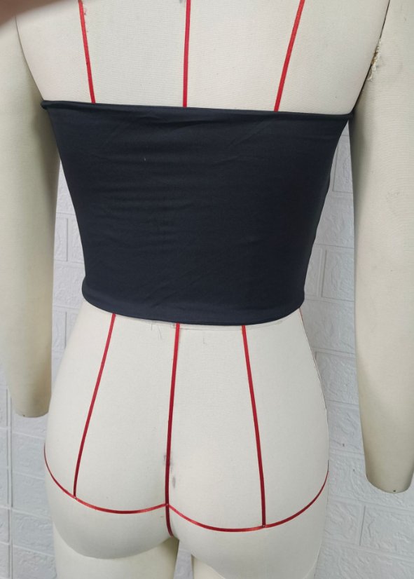 Tube top vi.Cross-Border Women‘s Tube Top | Sexy Crop Tank Top for Summer | Solid Color Halter Neck Sleeveless Top - Style 2511