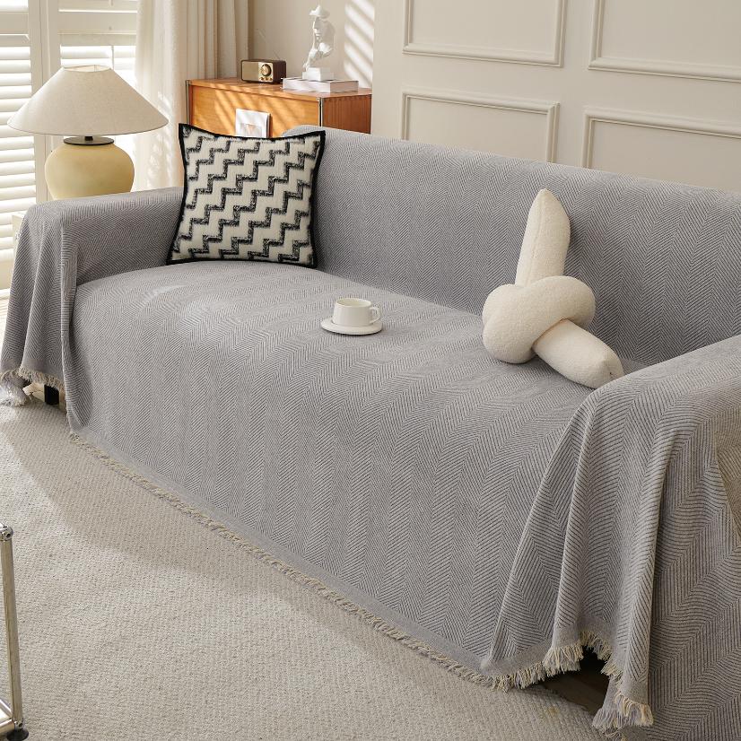 Jacquard sofa throw Herringbone Fishbone Sofa Throw