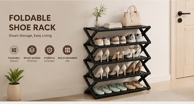 Multi‑tier Foldable Shoe Rack Folding Shoe Rack
