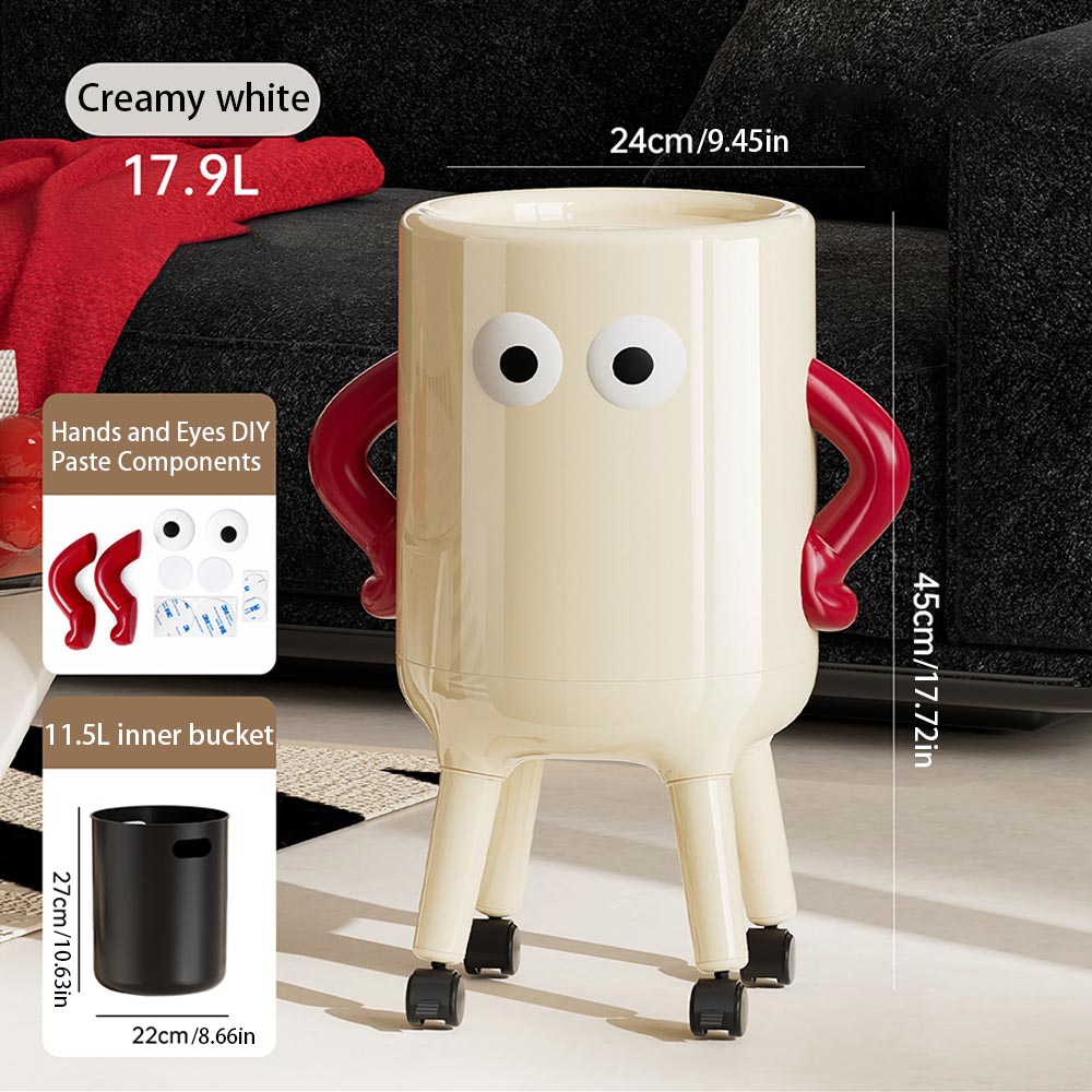 Indoor Storage Pedestal-style round trash can