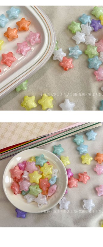 Two-Tone Beads transparent bicolor star-599
