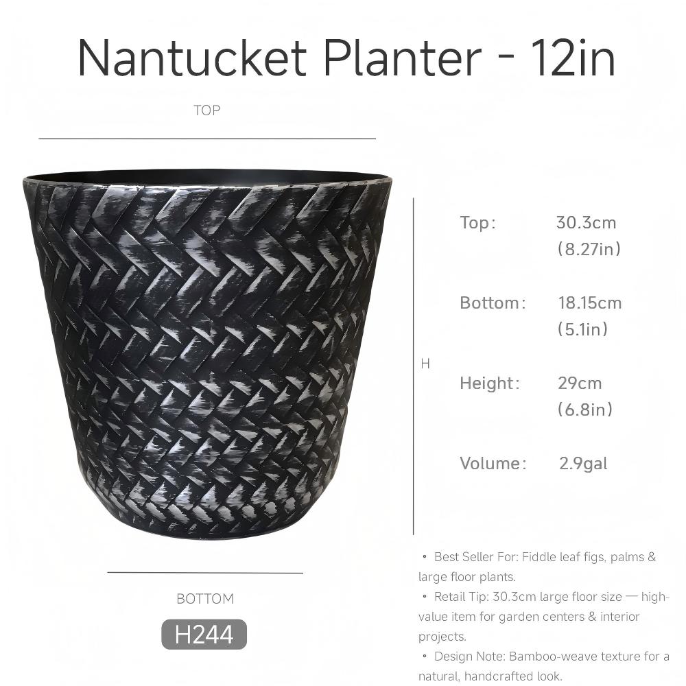 Nantucket Planter H244 12in