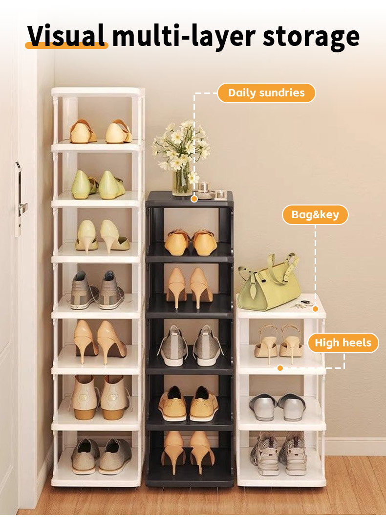 Narrow Shoe Rack Vertical Narrow Shoe Organizer