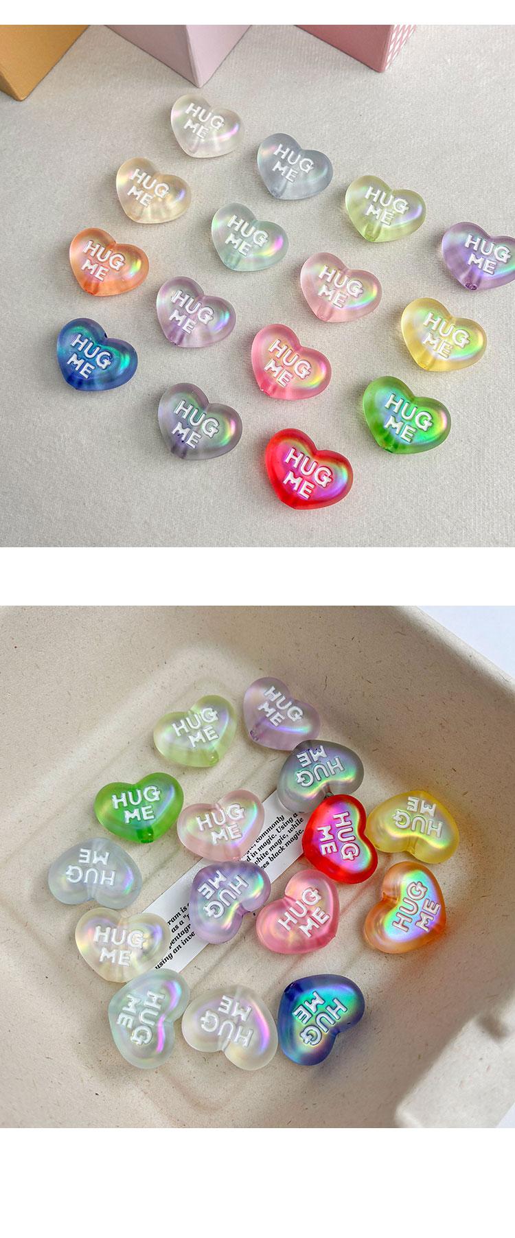 High-Quality UV Beads magical aurora HUGME heart