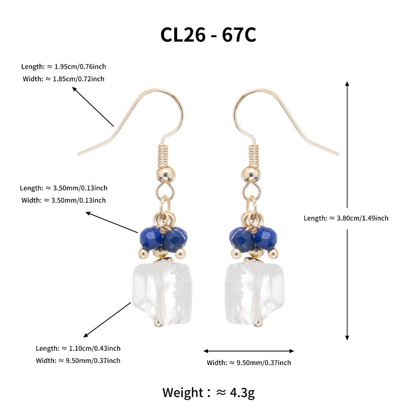 Stainless steel necklace Vintage Style Clear Crystal Lapis Lazuli & Pearl Jewelry Set